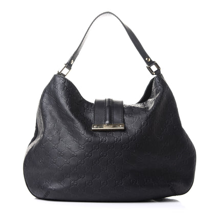 Gucci Guccissima Large New Ladies Web Hobo Black 1 of 14