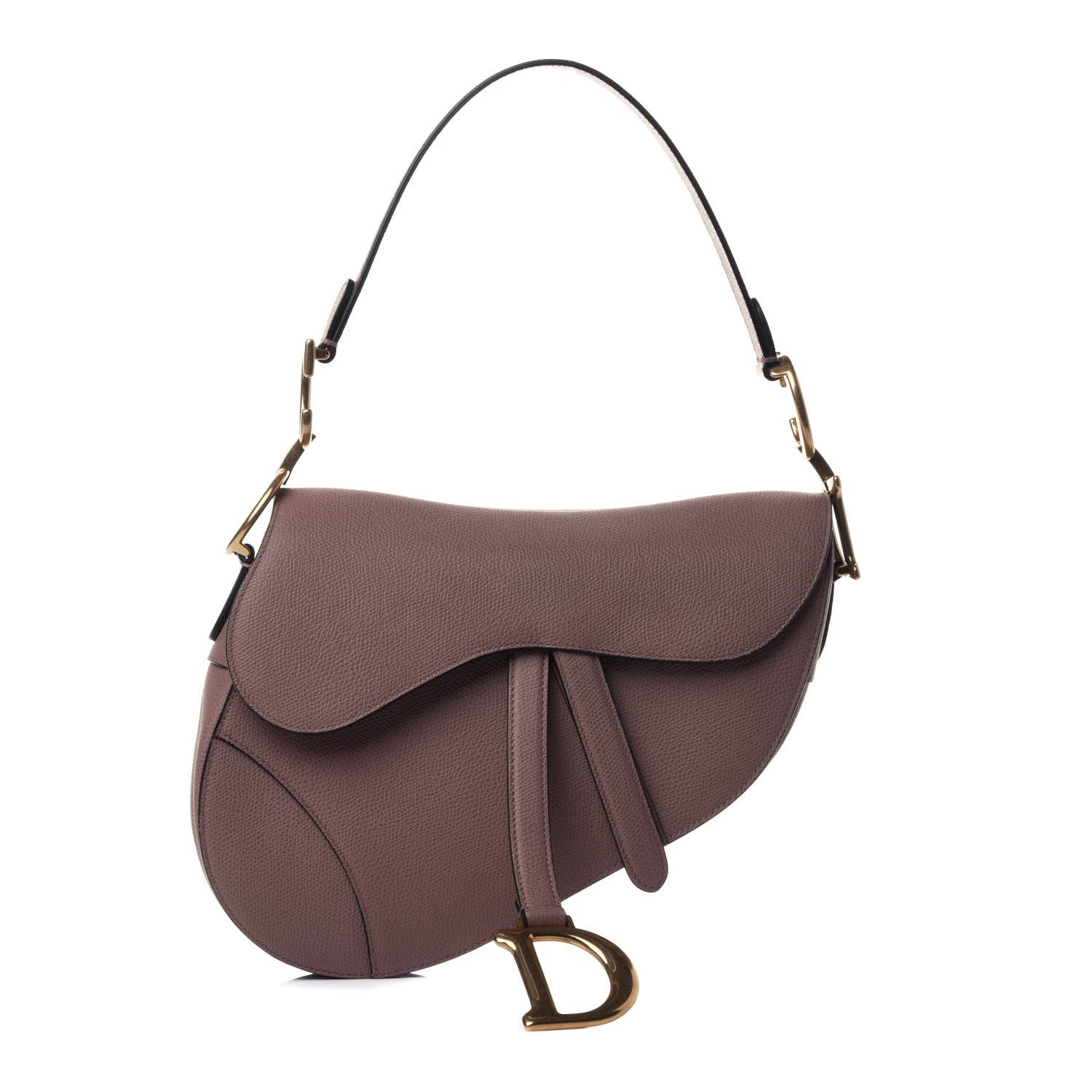 Christian Dior Grained Calfskin Saddle Bag Pink 1 of 4