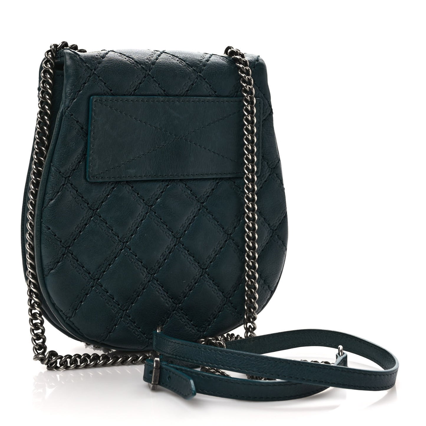 Calfskin Small Coco Sporran Tassel Flap Dark Green