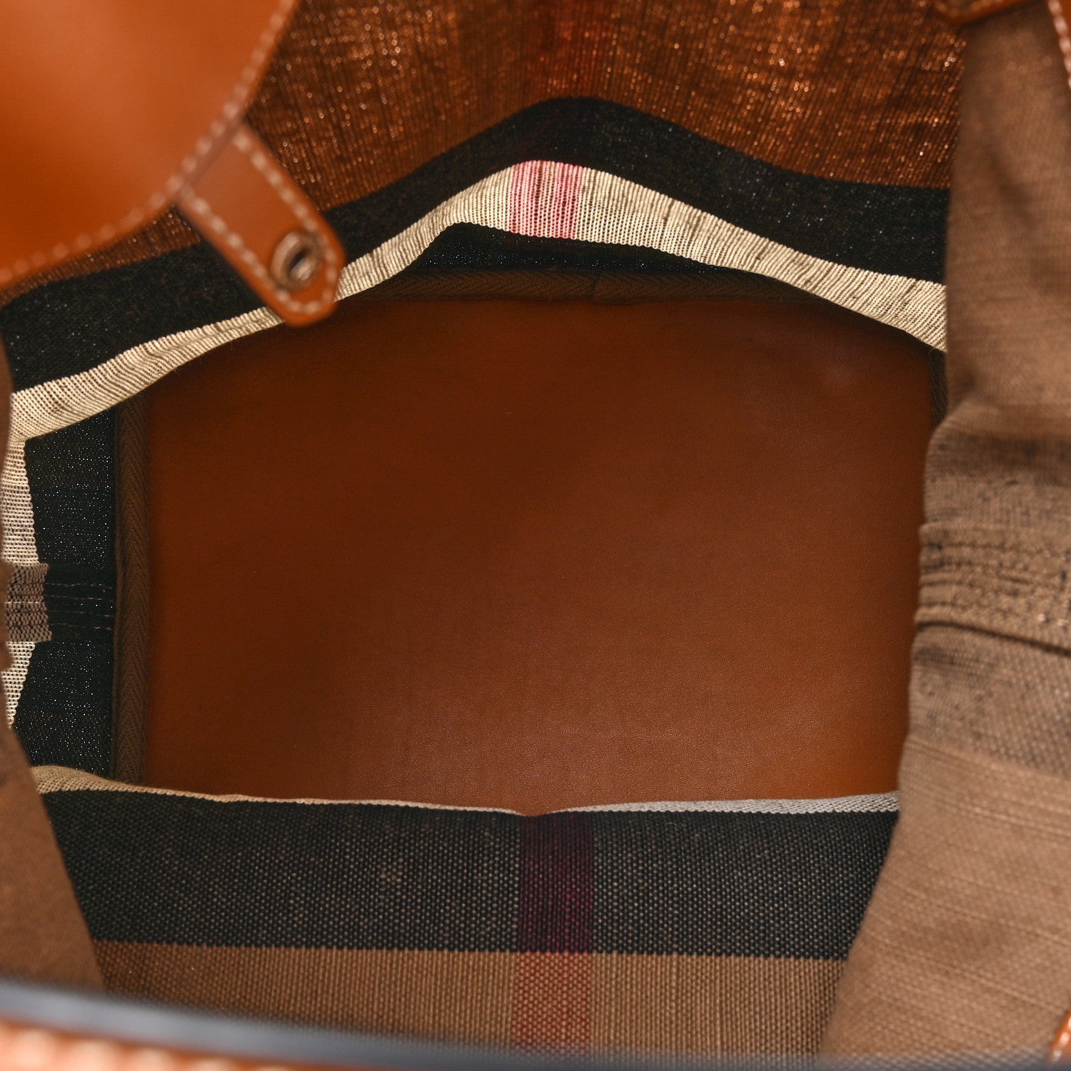 Burberry Canvas Mega Check Medium Ashby Hobo Saddle Brown 6 of 19