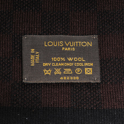 Louis Vuitton Wool Petit Damier Stole Scarf Brown 5 of 5
