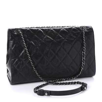 Chanel Crumpled Grained Calfskin Jumbo CC Crave Flap Black 3 of 10