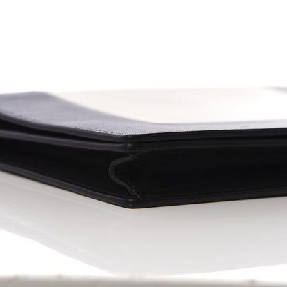Celine Smooth Lambskin Frame Evening Chain Clutch Black White 5 of 8