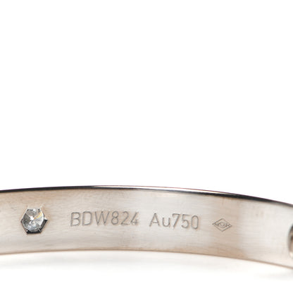 Cartier 18K White Gold 4 Diamond LOVE Bracelet 17 6 of 7