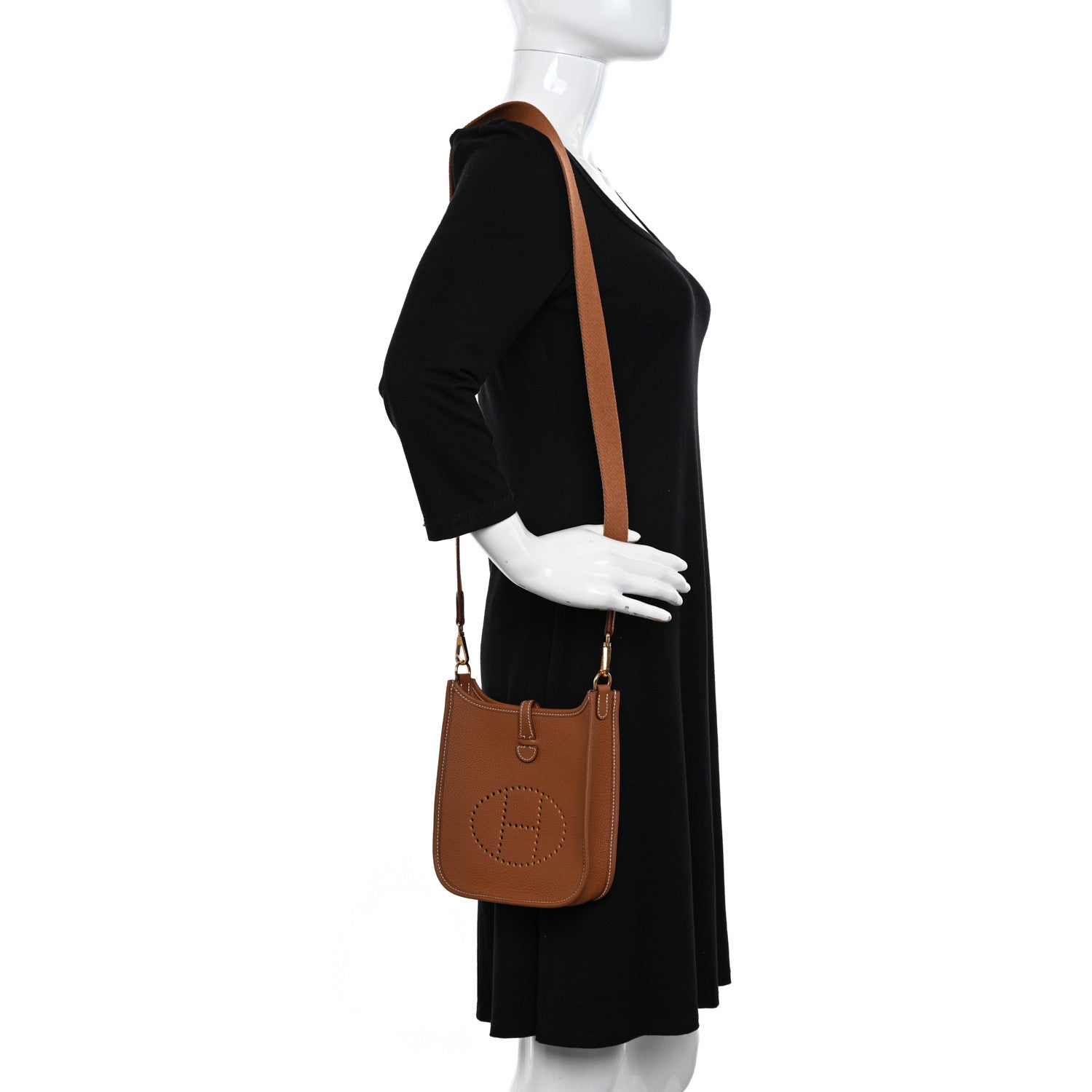 Hermes Taurillon Clemence Evelyne TPM Gold 2 of 11