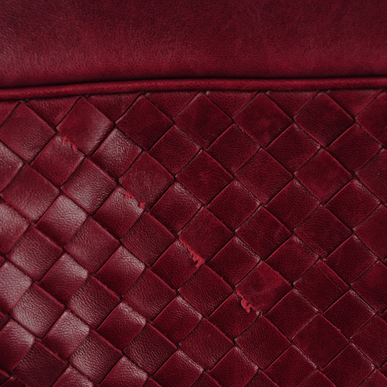 Bottega Veneta Nappa Intrecciato Satchel Red 12 of 12