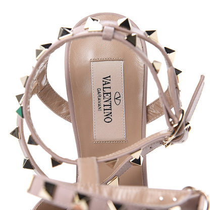 Valentino Garavani Pebbled Calfskin Rockstud Ankle Strap 65mm Pumps 36 Poudre 7 of 7
