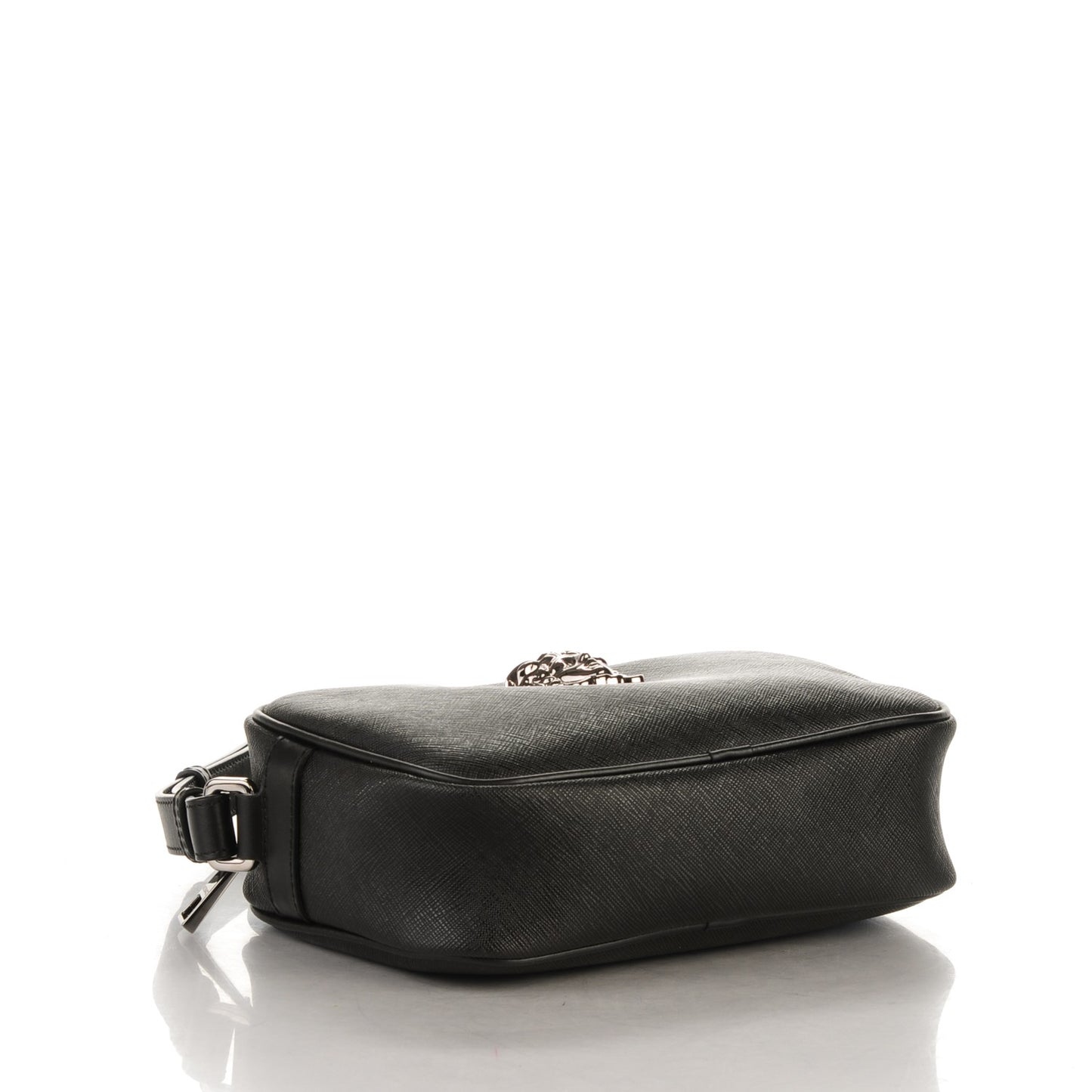 Grained Calfskin Palazzo Camera Bag Black