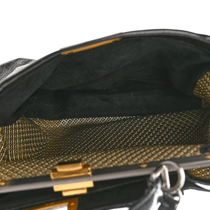 Fendi Patent Large Peekaboo Iconic Satchel Black 6 of 11