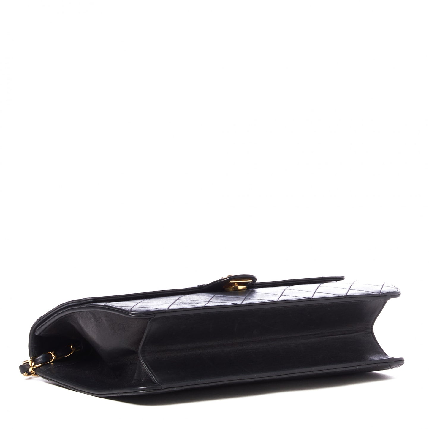 Lambskin Quilted Medium Single Flap Black