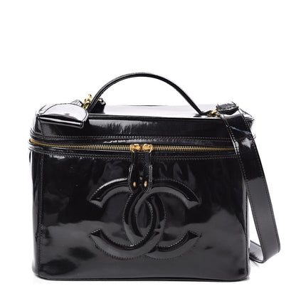 Chanel Patent Vanity Cosmetic Case Black 1 of 13