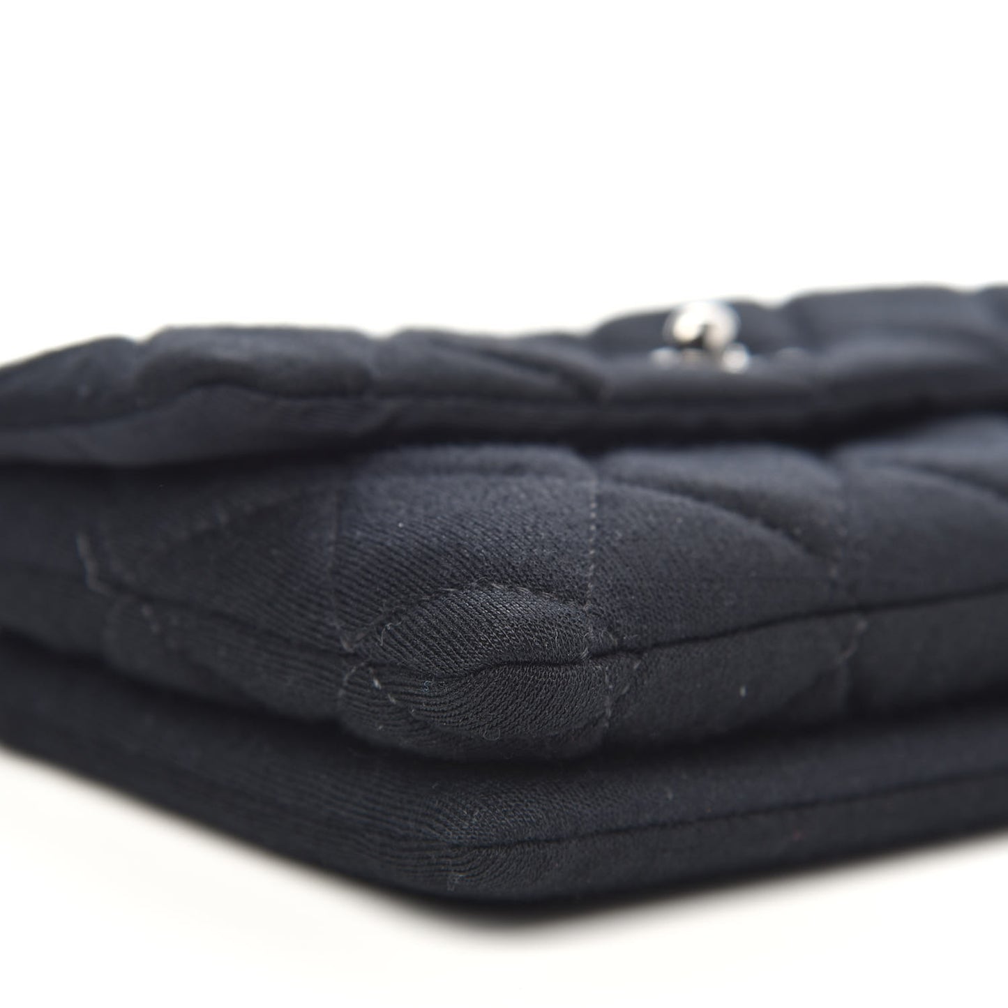 Jersey Quilted Mini Flap Black