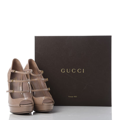 Gucci Vernice Crystal Lisbeth Platform Pumps 36 Dark Cipria 10 of 10