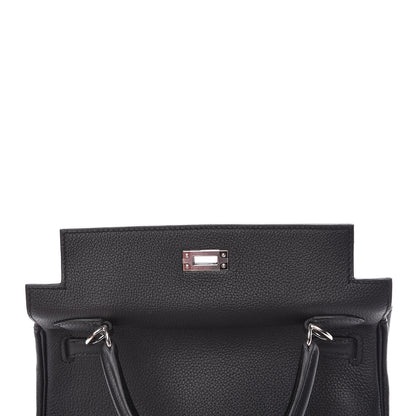 Hermes Togo Horseshoe Kelly Retourne 25 Black Magnolia 11 of 41