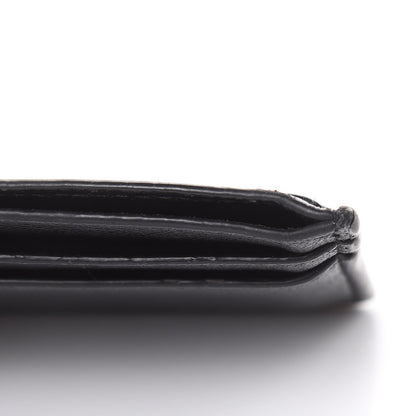 Saint Laurent Calfskin Lip Embroidered Credit Card Case Black 8 of 9