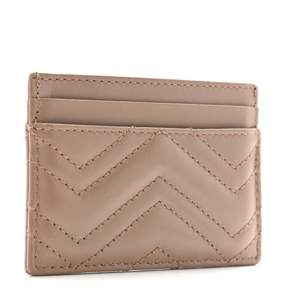 Gucci Calfskin Matelasse GG Marmont Card Holder Porcelain Rose 3 of 10