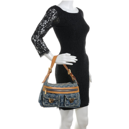 Louis Vuitton Monogram Denim Baggy PM Blue 2 of 8
