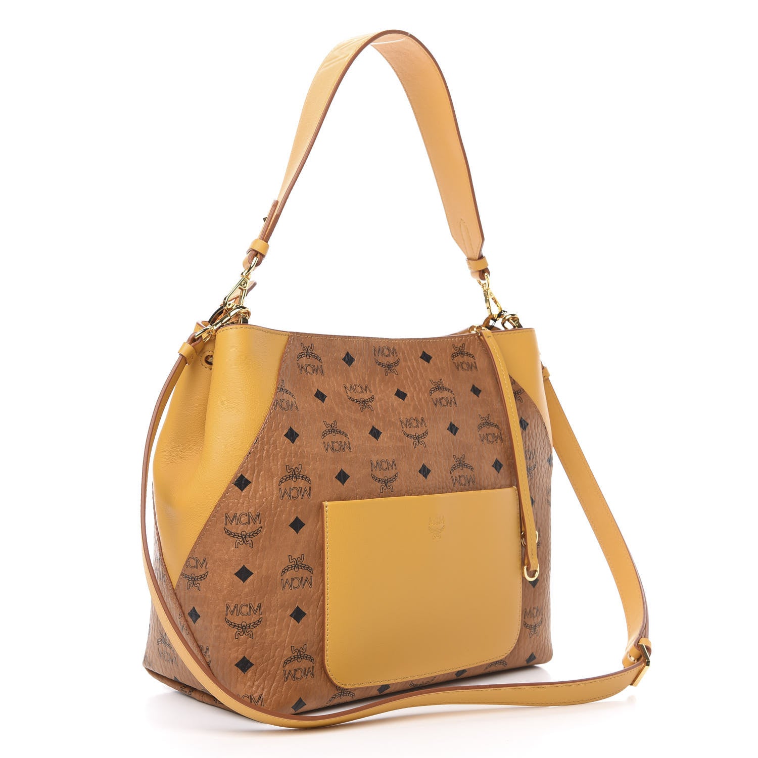 MCM Visetos Medium Klara Hobo Cognac Yellow 4 of 11