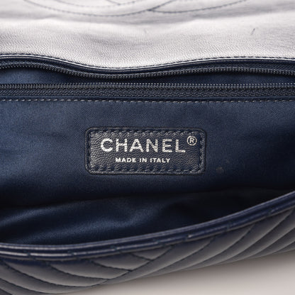Chanel Lambskin Large CC Crossing Flap Navy 7 of 8