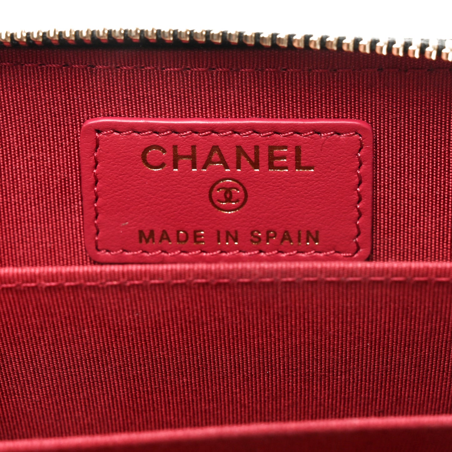 Lambskin Quilted Chanel 19 Zip Around Coin Purse Wallet Black