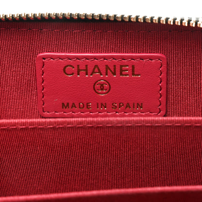 Chanel Lambskin Quilted Chanel 19 Zip Around Coin Purse Wallet Black 6 of 9