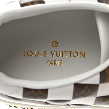 Louis Vuitton Calfskin Monogram Damier Tressage Frontrow Sneakers 38 White 8 of 9