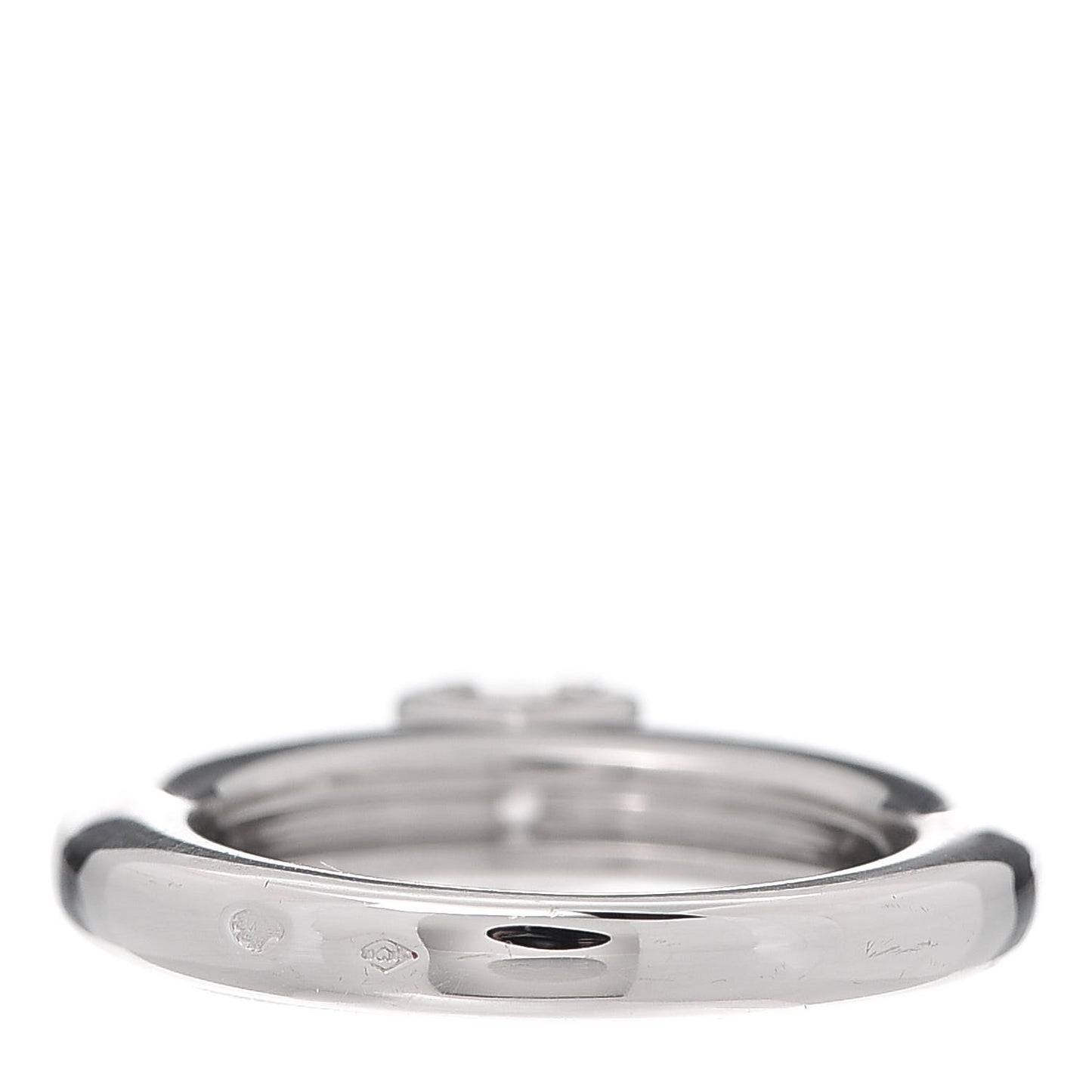 18K White Gold Diamond .28ct C De Cartier Solitaire Ring 50 5.25