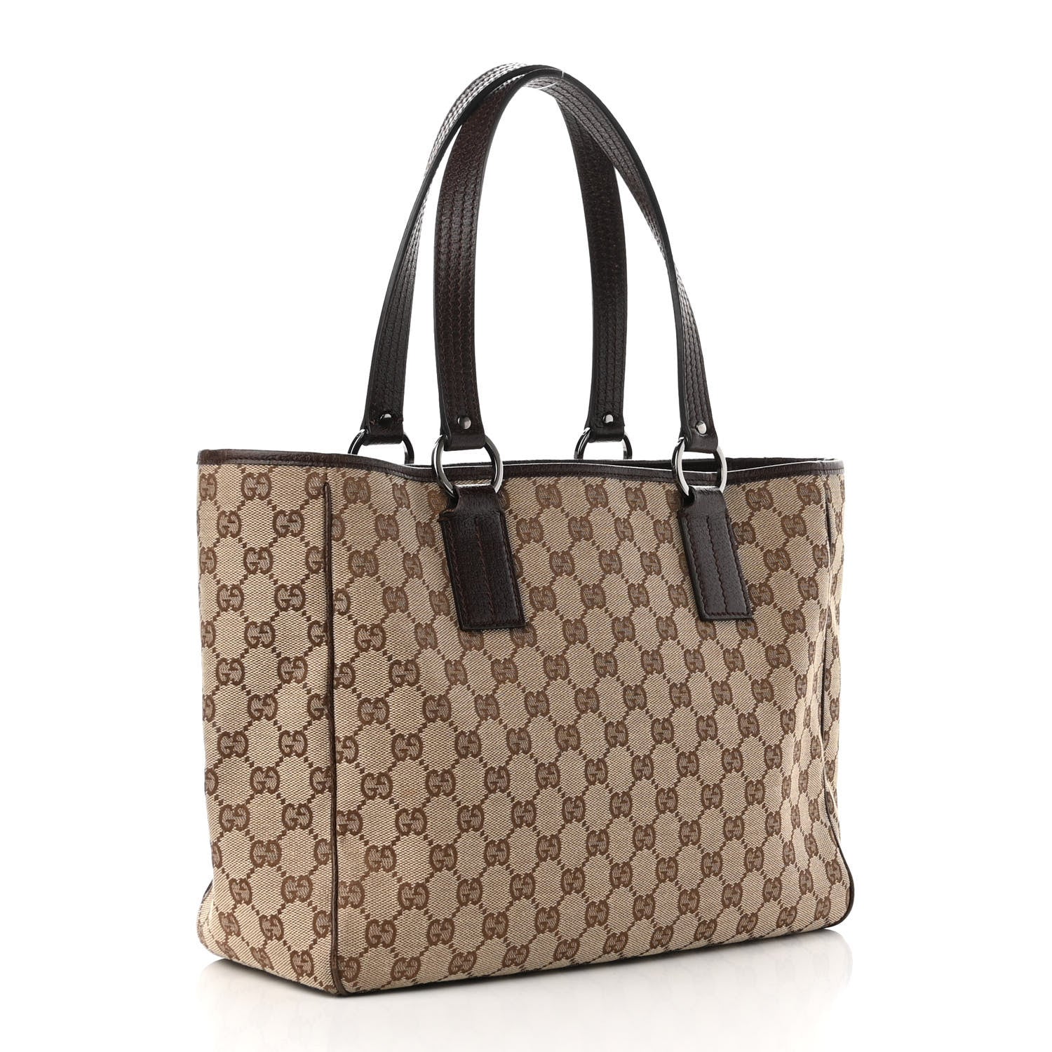 Gucci Monogram Large Tote Dark Brown 2 of 9