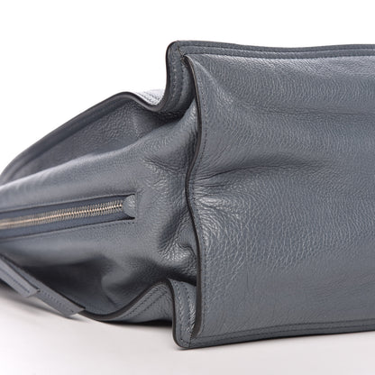 Prada Glace Calfskin Etiquette Shopping Bag Marine Astrale 8 of 9