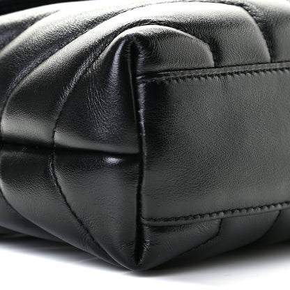 Saint Laurent Calfskin Y Quilted Monogram Toy Loulou Crossbody Bag Black 5 of 10