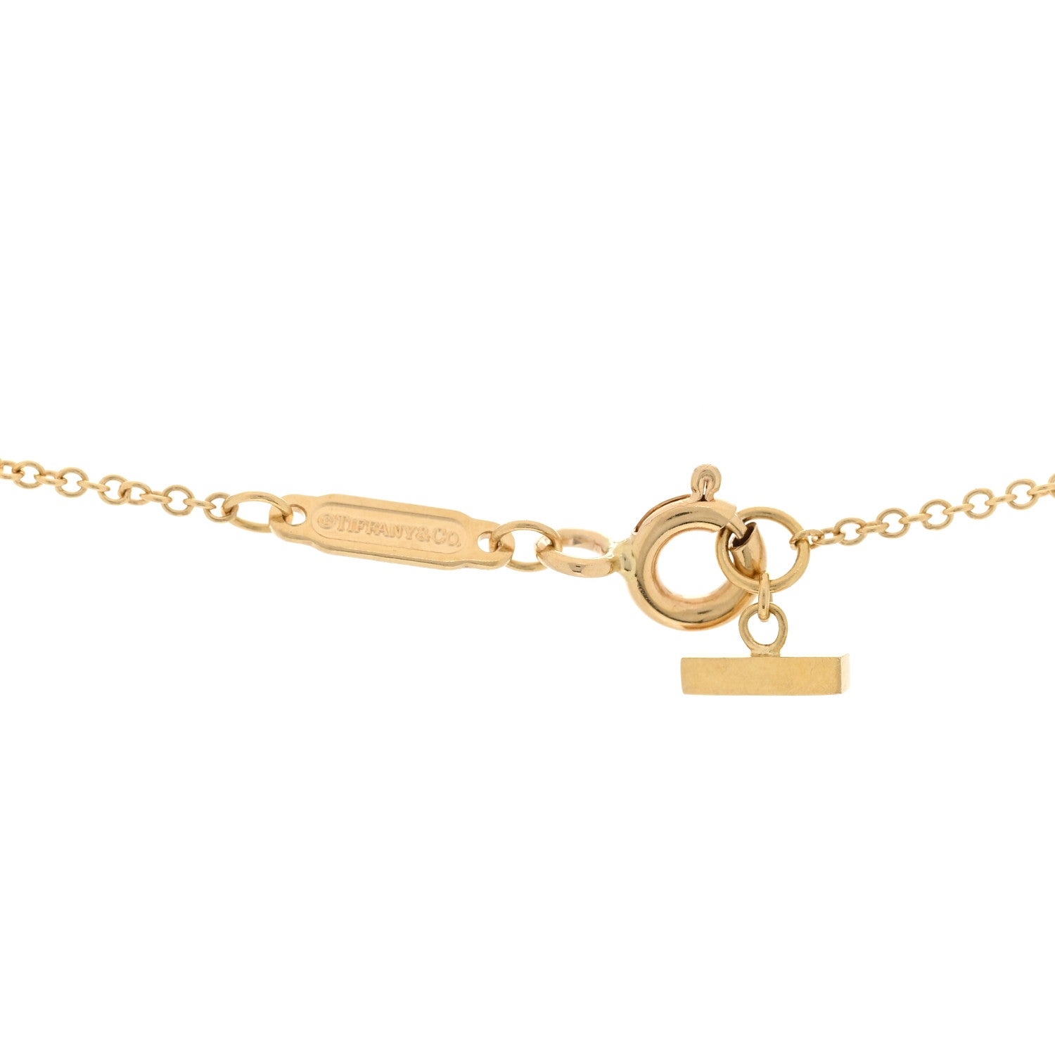 Tiffany 18K Yellow Gold Large T Smile Pendant Necklace 3 of 3