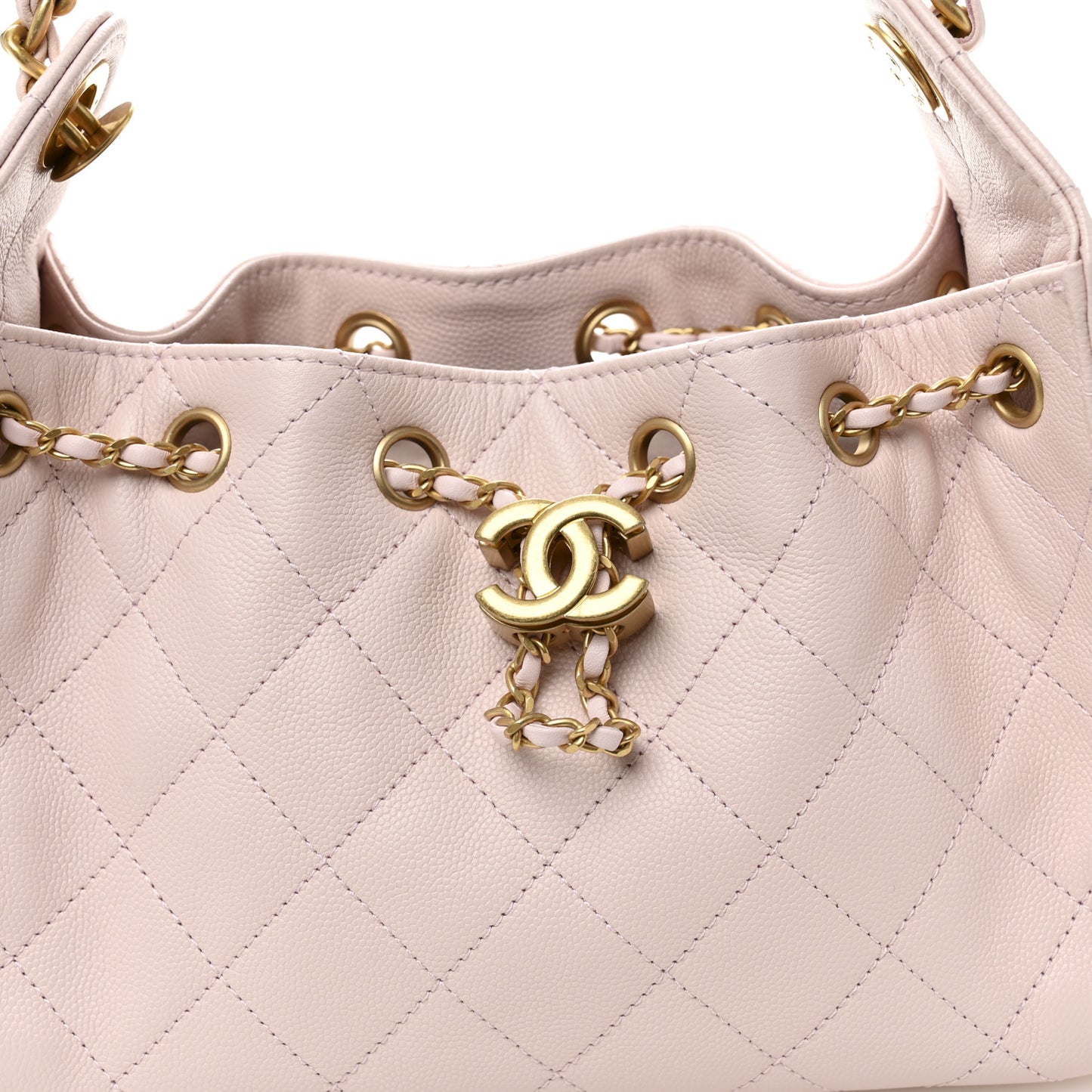 Caviar Quilted Mini Chanel 25 Handbag Light Pink