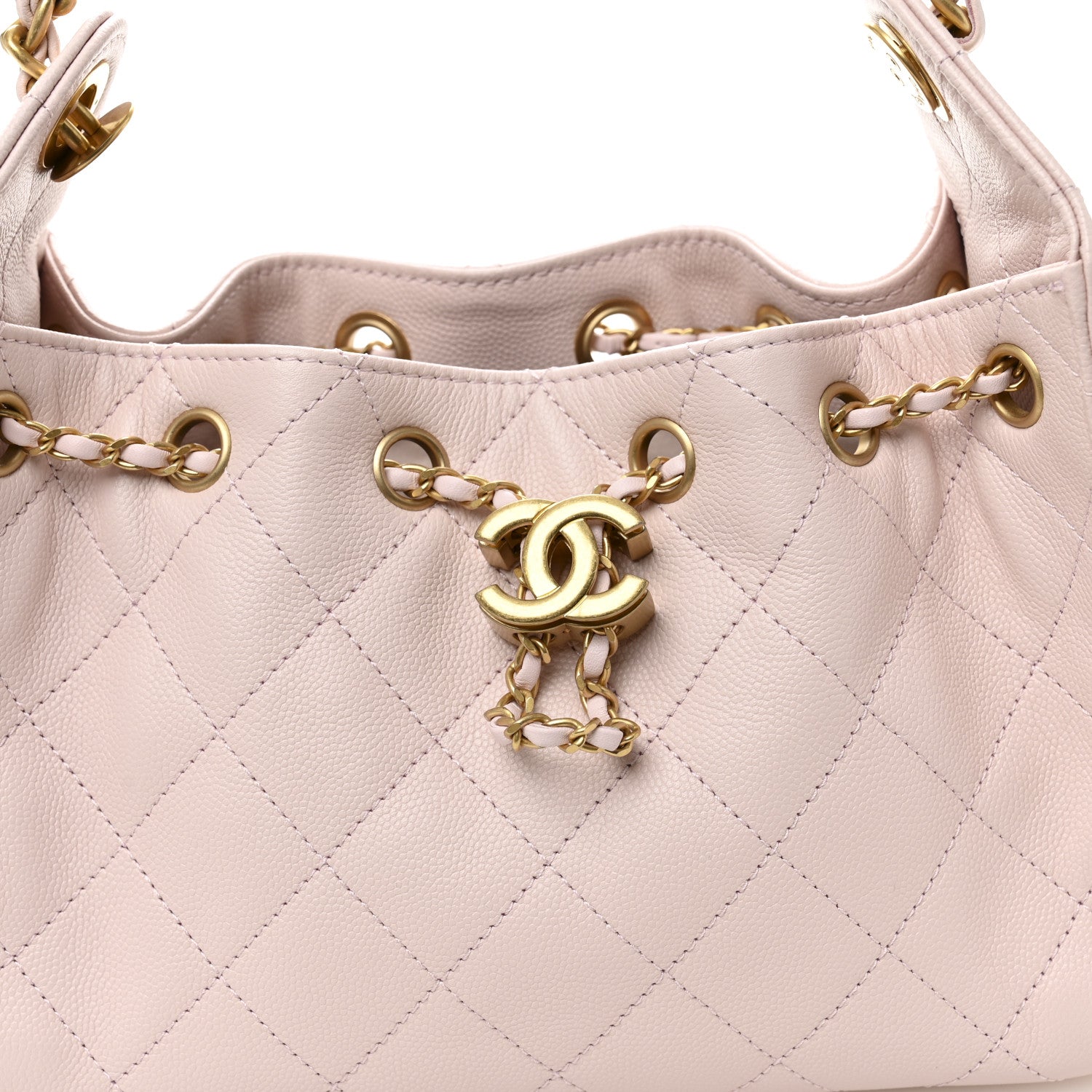 Chanel Caviar Quilted Mini Chanel 25 Handbag Light Pink 8 of 10