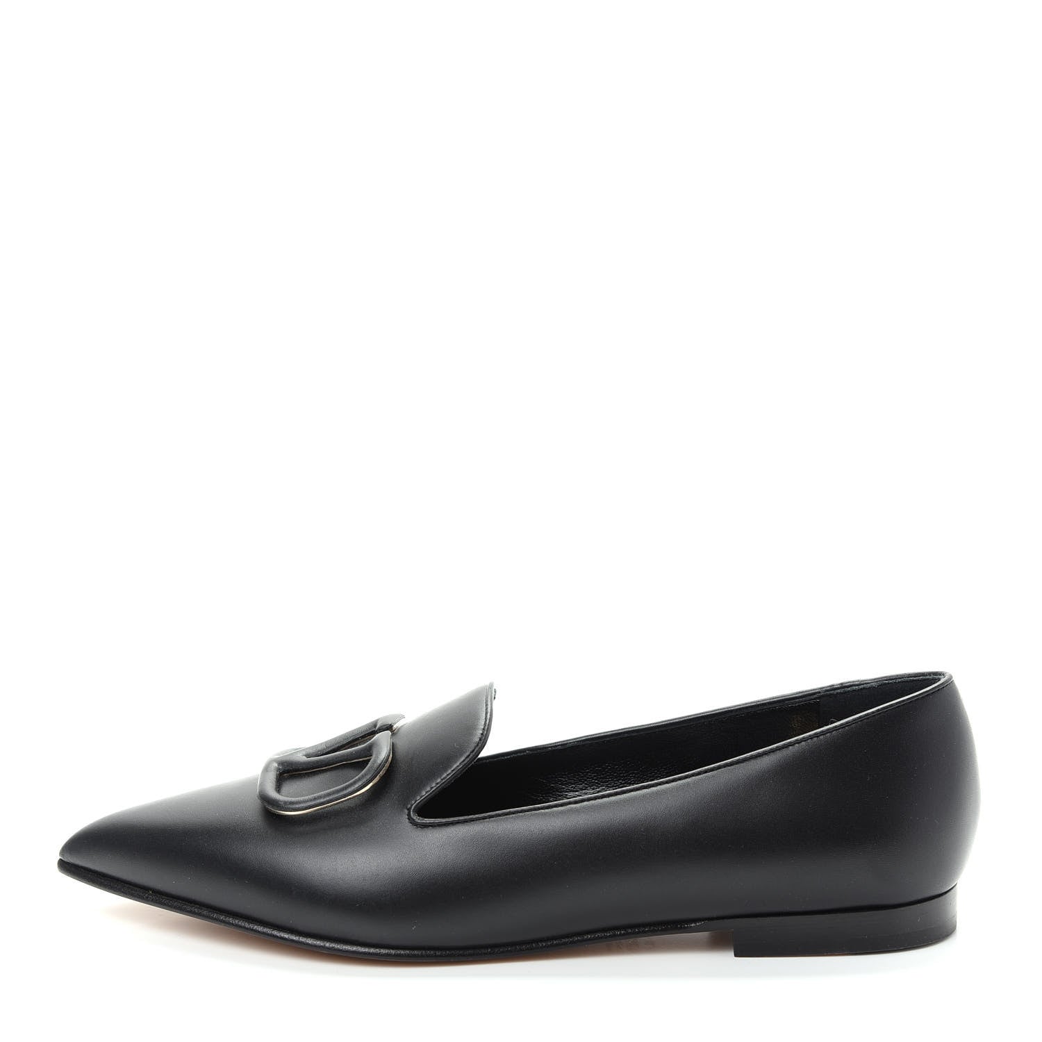 Valentino Garavani Nappa Vlogo Loafers 38 Black 1 of 10