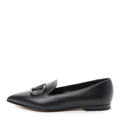 Valentino Garavani Nappa Vlogo Loafers 38 Black 1 of 10