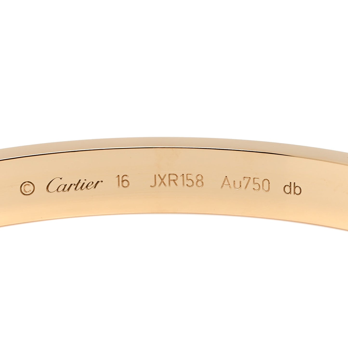 18K Yellow Gold LOVE Bracelet 16