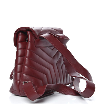 Saint Laurent Calfskin Y Quilted Monogram Small Loulou Backpack Red 2 of 8