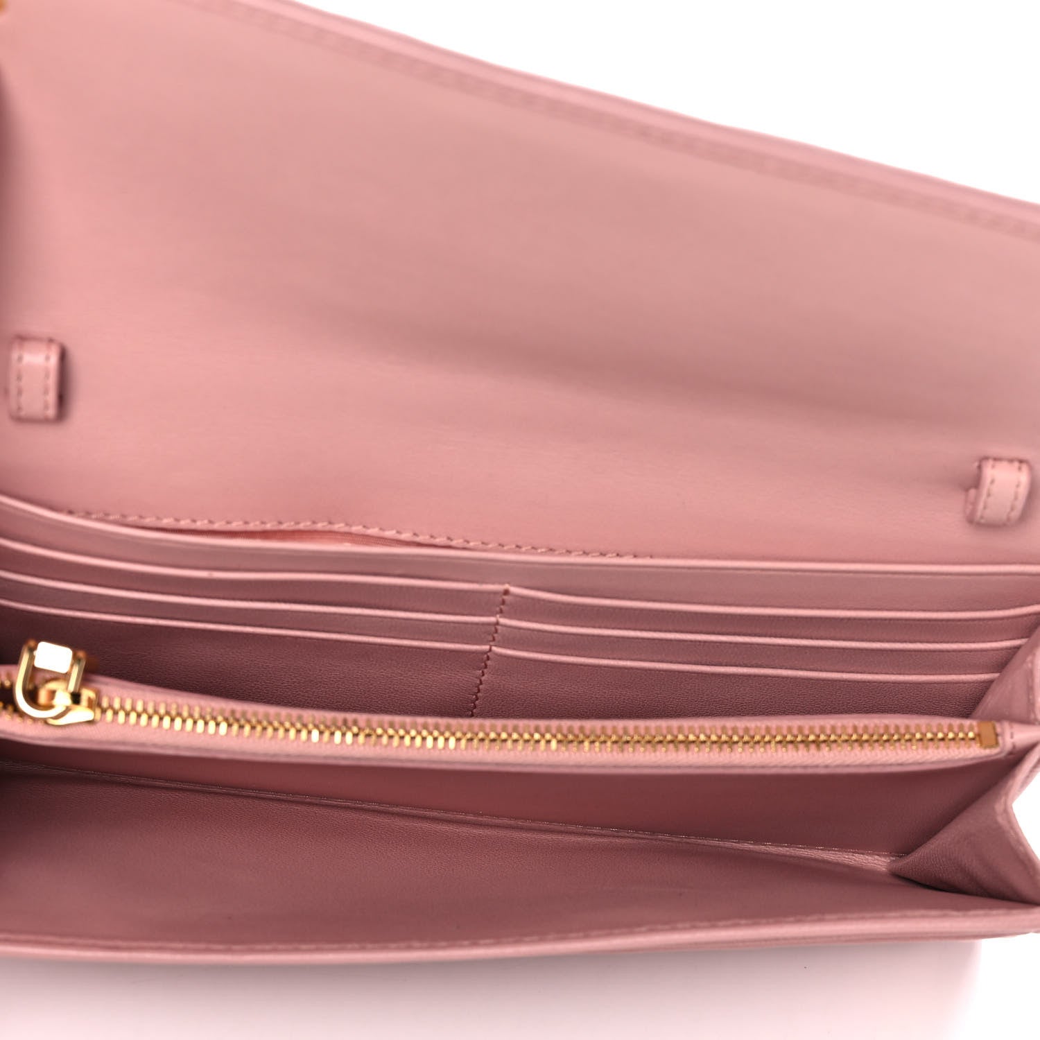 Miu Miu Nappa Matelasse Wallet On Chain Orchidea 5 of 13