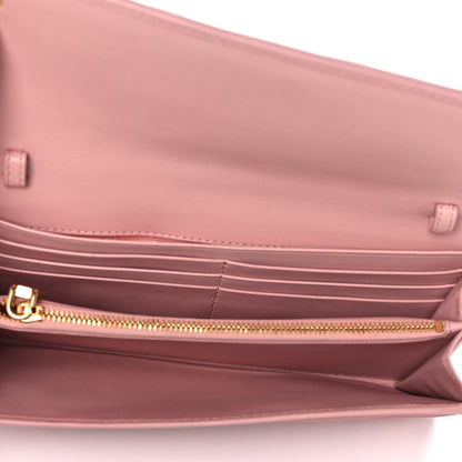 Miu Miu Nappa Matelasse Wallet On Chain Orchidea 5 of 13
