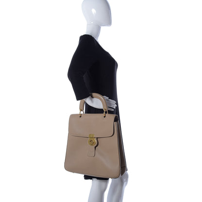 Burberry Trench Calfskin Large DK88 Top Handle Bag Honey 3 of 11