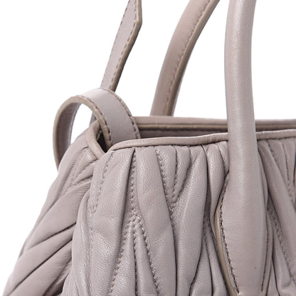 Miu Miu Nappa Matelasse Tote Pomice 13 of 15