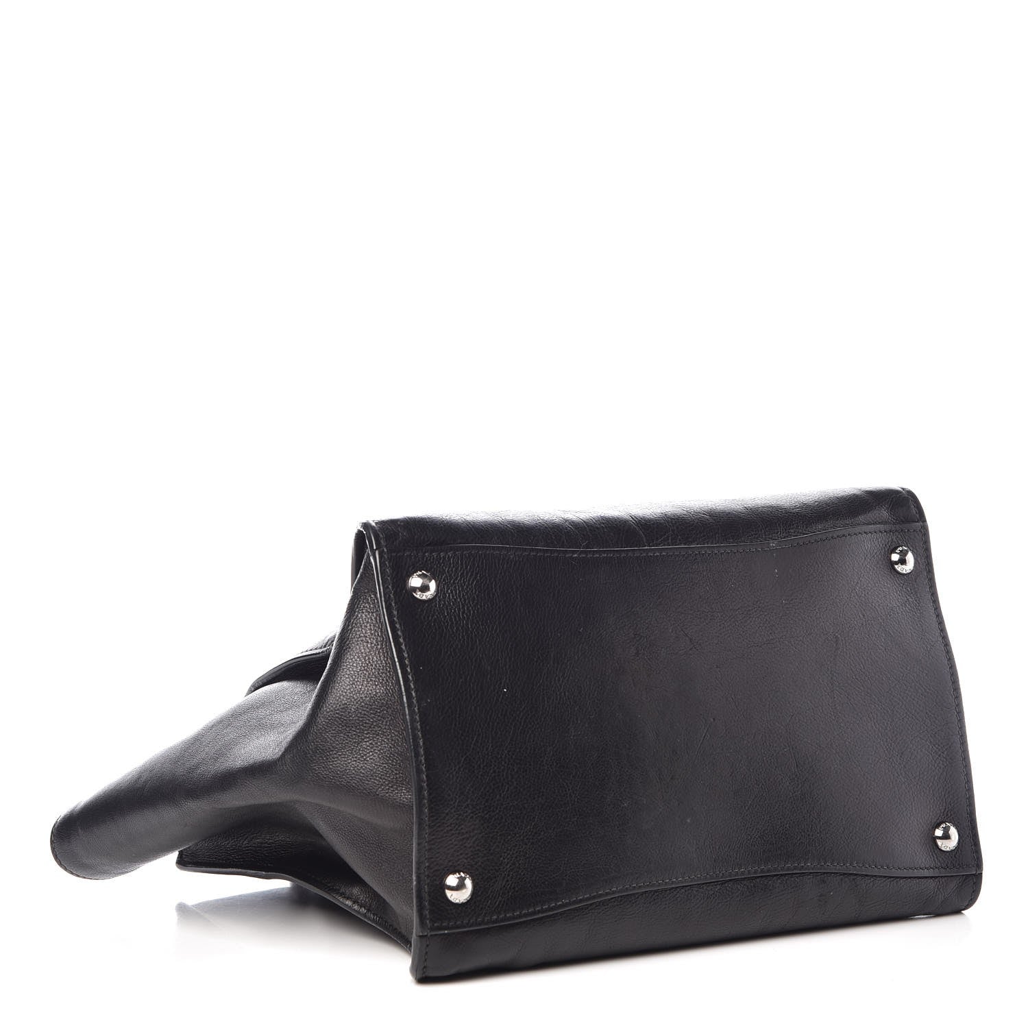 Prada Glace Calf Twin Pocket Tote Black 4 of 9