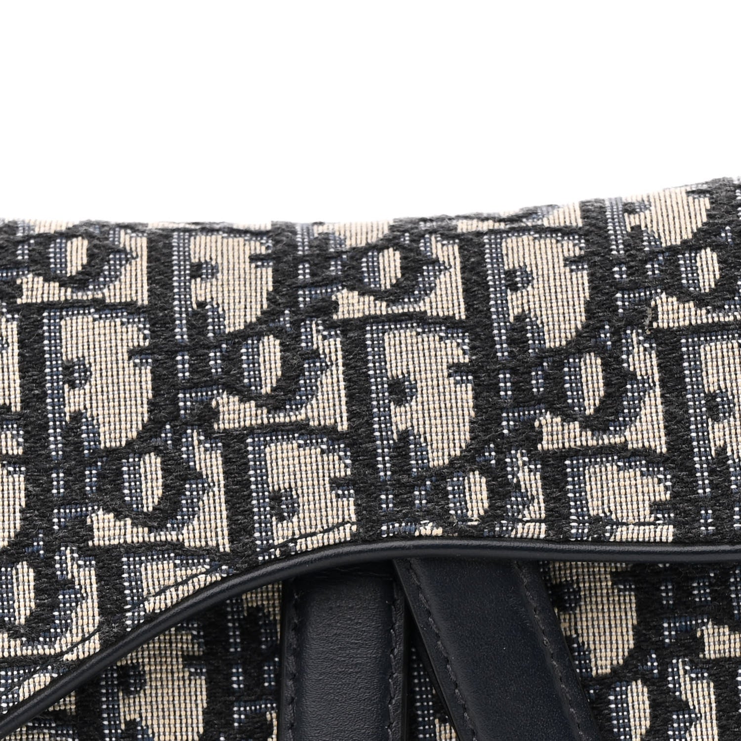 Christian Dior Oblique Mini Saddle Bag Blue 8 of 11