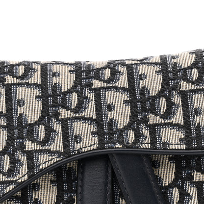 Christian Dior Oblique Mini Saddle Bag Blue 8 of 11