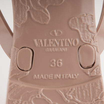 Valentino Garavani PVC Jelly Rockstud Bow Thong Sandals 36 Poudre 6 of 7