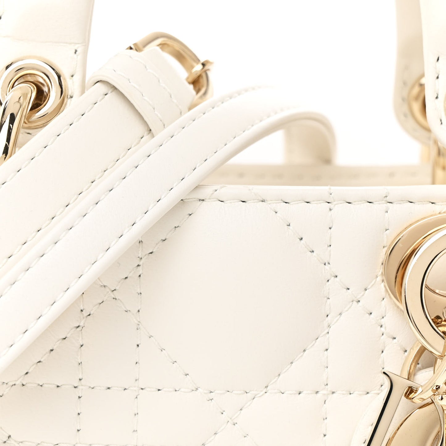 Lambskin Cannage Micro Lady D-Joy Latte