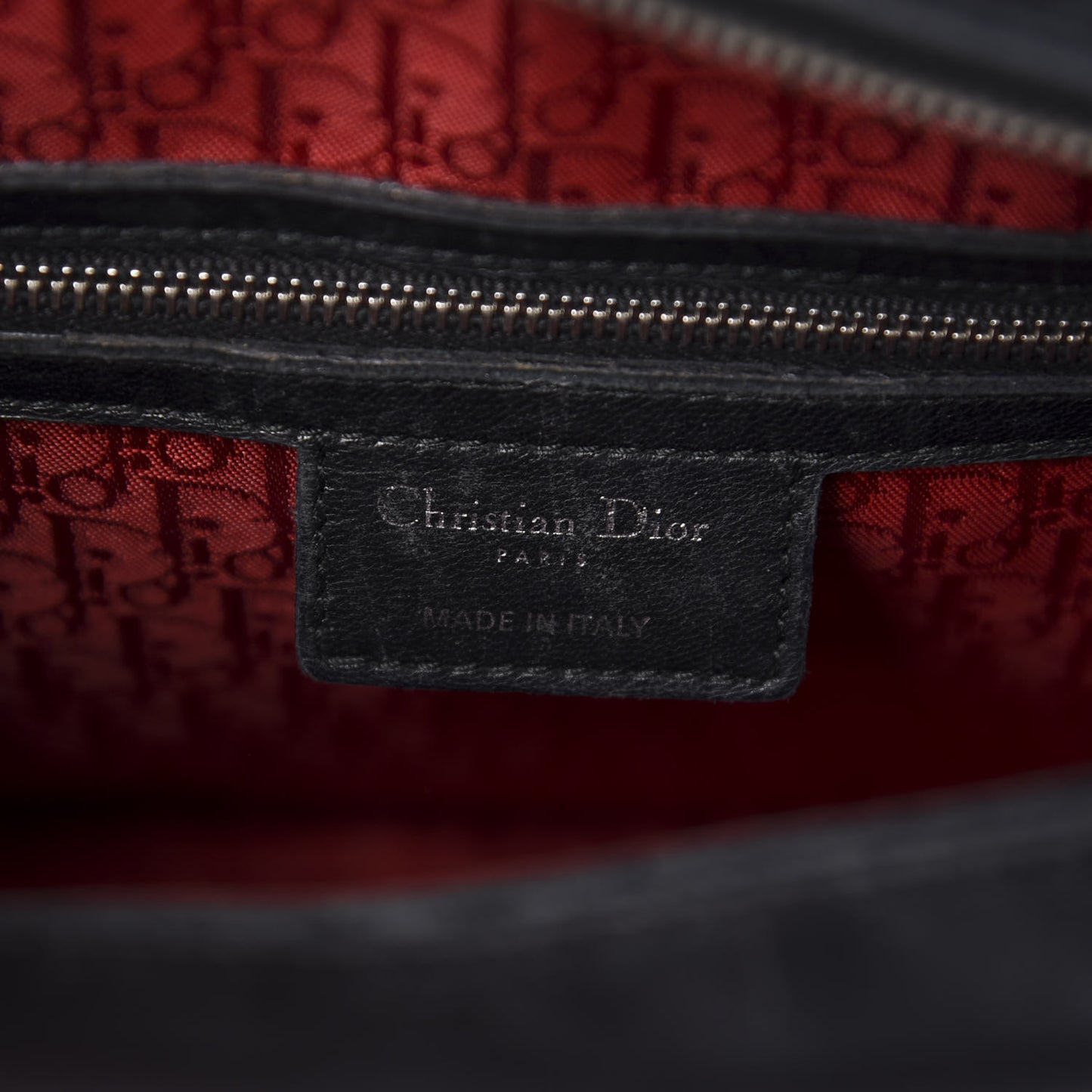Lambskin Cannage Large Lady Dior Black