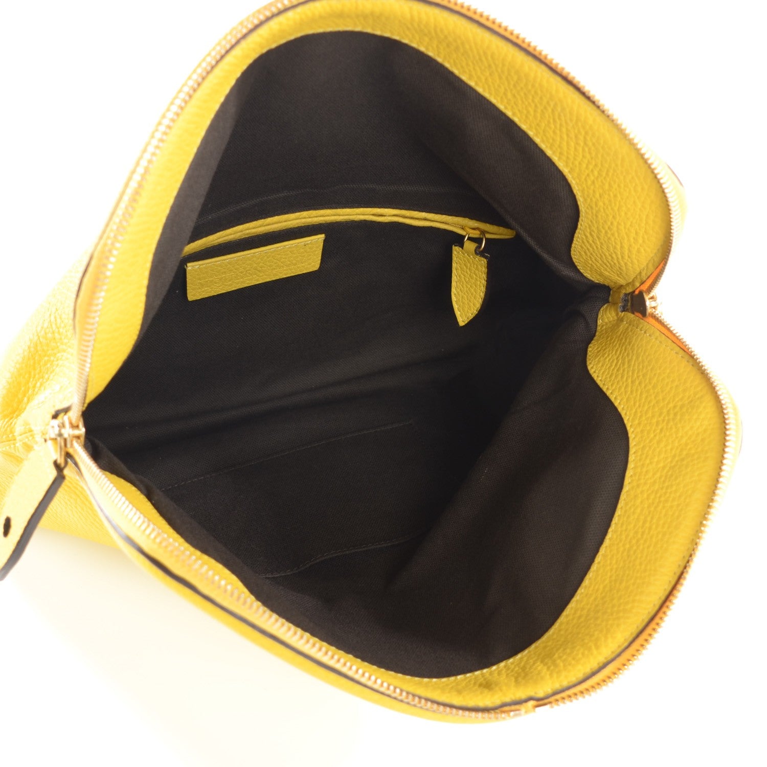 Alexander McQueen Grainy Calfskin Padlock Skull Clutch Yellow 5 of 8