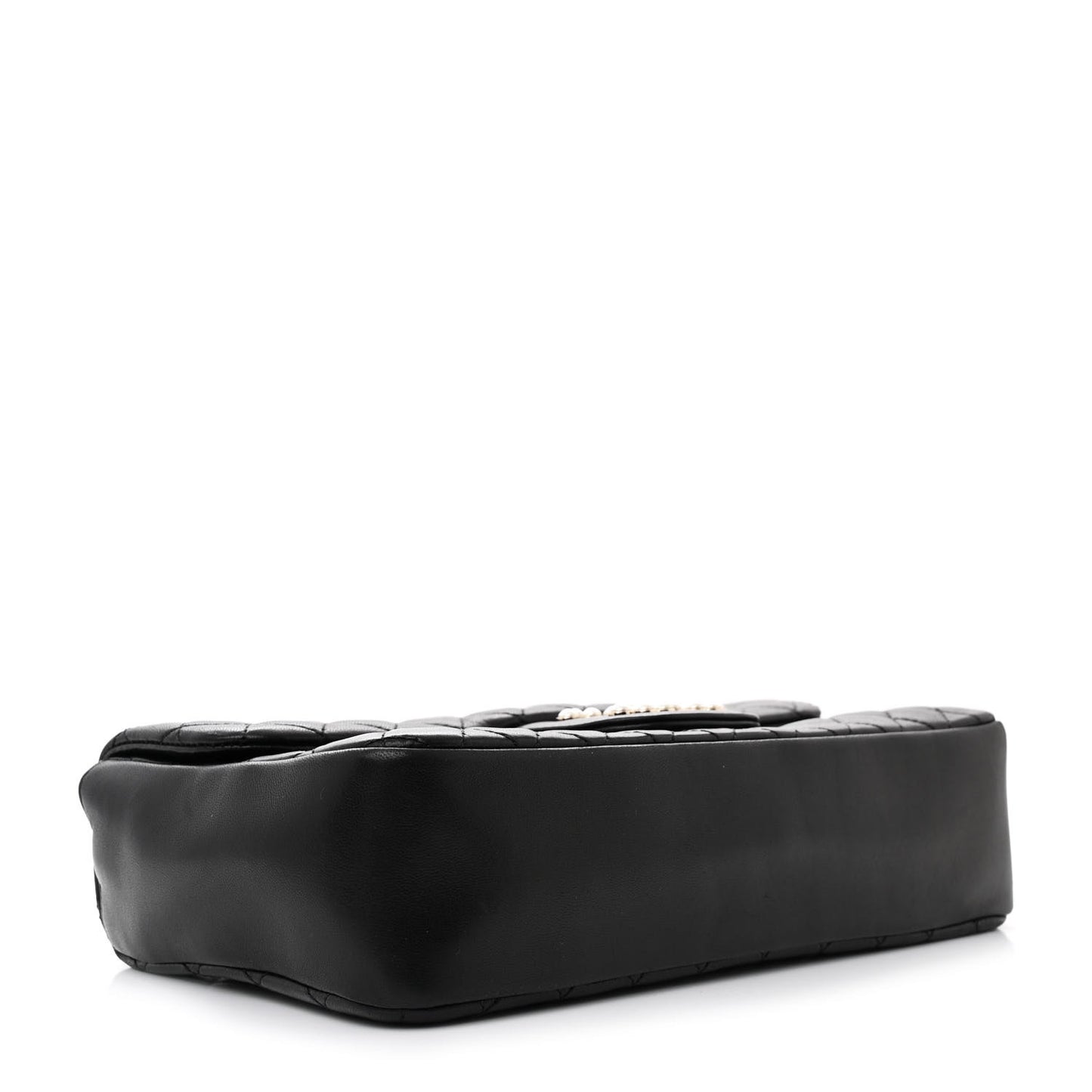Lambskin Quilted Medium Westminster Pearl Flap Black