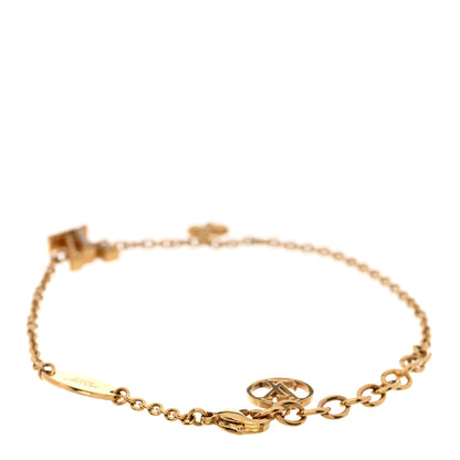 Louis Vuitton Metal Crystal LV Iconic Bracelet Gold 3 of 5